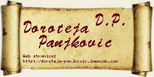 Doroteja Panjković vizit kartica